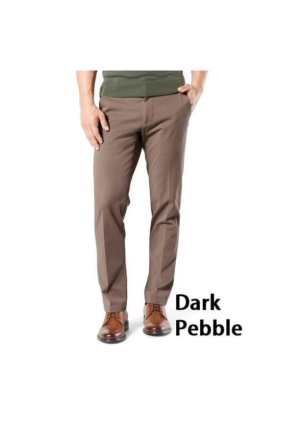 Men's Dockers® Workday Straight-Fit Smart 360 FLEX Khaki Pants Color: Dark Pebble Size: 32X34