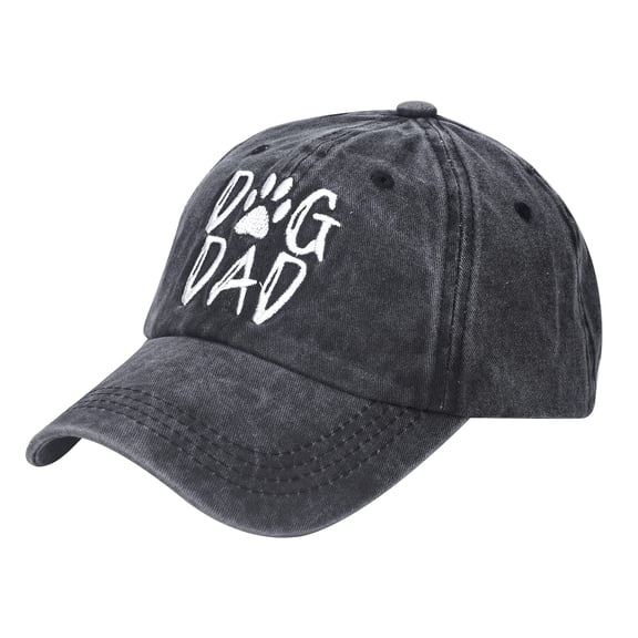 Men's Dog Dad Hat, Washed Adjustable Baseball Cap Dog Lover Hats