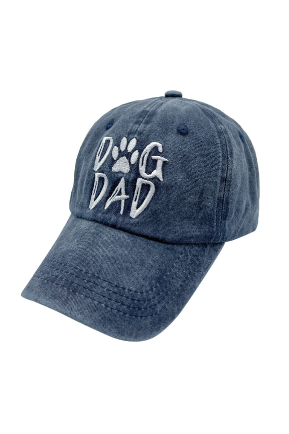 Men's Dog Dad Hat, Washed Adjustable Baseball Cap Dog Lover Hats