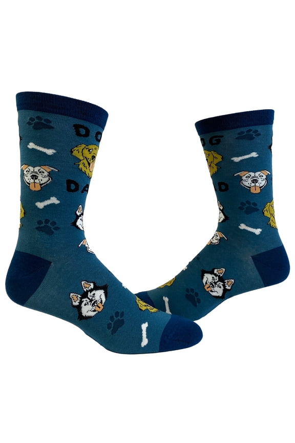 Men's Dog Dad Socks Funny Fathers Day Pet Puppy Lover Graphic Footwear