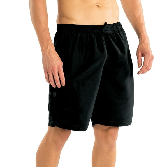 Men's Dolfin 9" Classic Solid Board Shorts Color: Black Size: XXL
