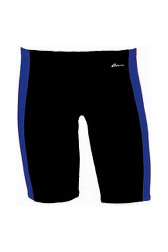 Men's Dolfin Colorblock Panel Jammer Swimsuit Color: Black Royal Size: 28