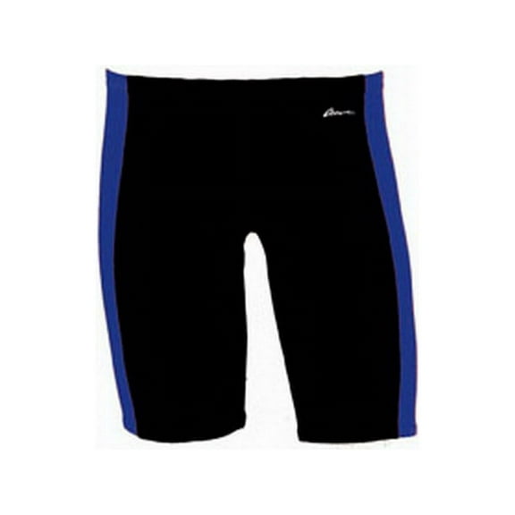 Men's Dolfin Colorblock Panel Jammer Swimsuit Color: Black Royal Size: 28