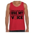 thumbnail image 1 of Men's Don`t Make Me Use My Volleyball Dad Voice Funny Father`s Graphic Tank Tops, 1 of 4