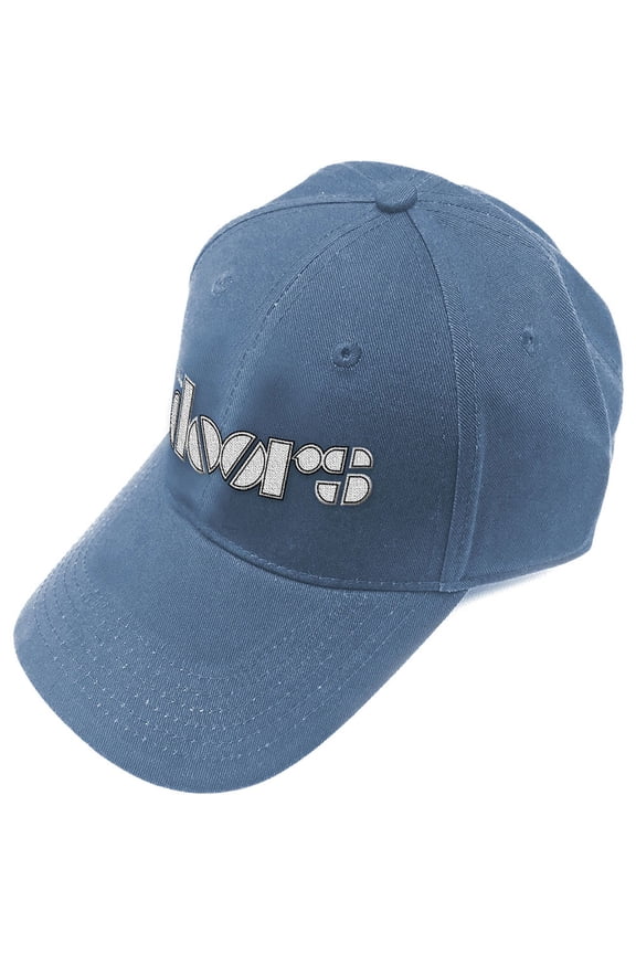 The Doors Band Logo Baseball Hat Denim Blue Blue
