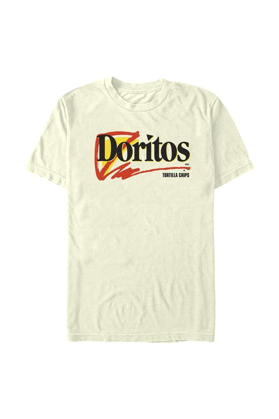 Men's Doritos 90s Logo Graphic Tee Beige Medium