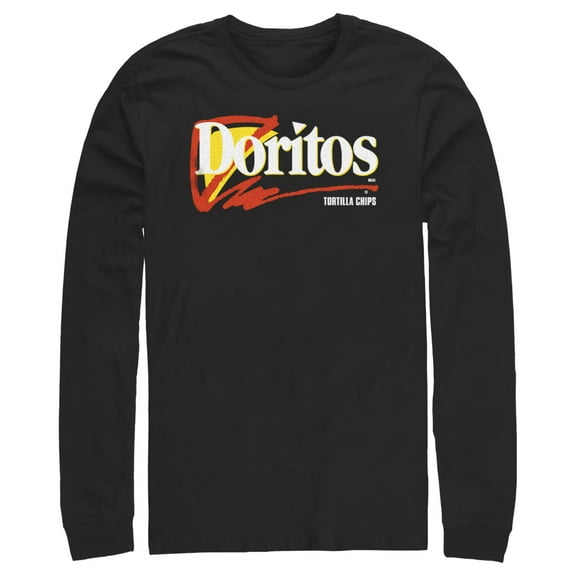 Men's Doritos 90s Logo Grey  Long Sleeve Shirt Black X Large