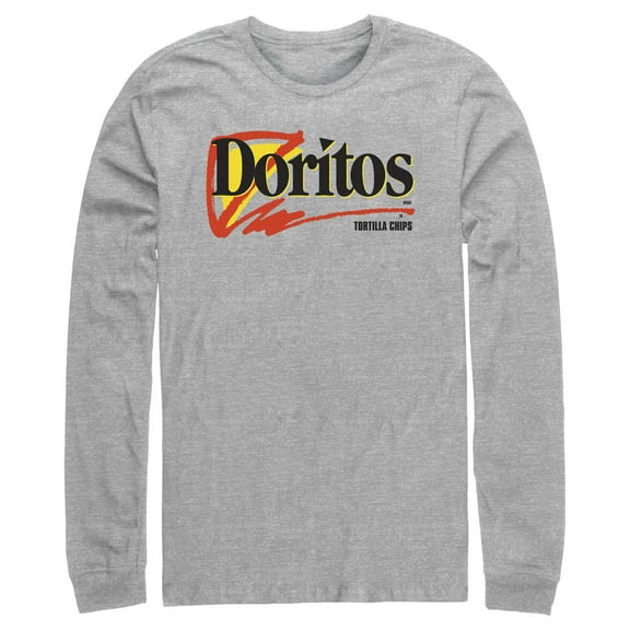 Men's Doritos 90s Logo  Long Sleeve Shirt Athletic Heather 2X Large