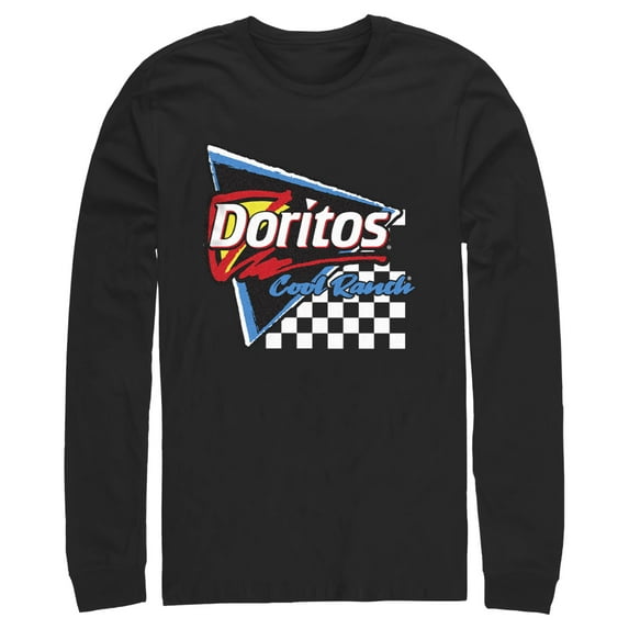 Men's Doritos Cool Ranch Retro Logo Long Sleeve Shirt Black Large