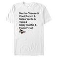 thumbnail image 1 of Men's Doritos Flavors Stack Graphic Tee White Large, 1 of 5
