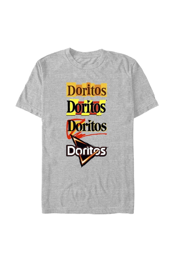 Men's Doritos Logo Evolution Graphic Tee Athletic Heather Large