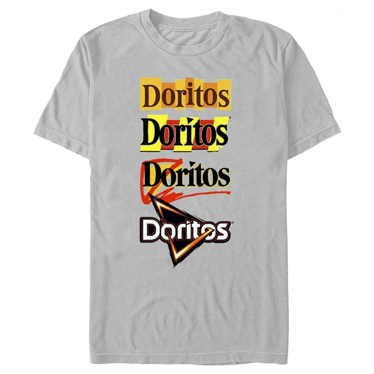Doritos Men's Logo Evolution T-Shirt Silver