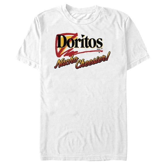Men's Doritos Nacho Cheesier Retro Logo Graphic Tee White Medium