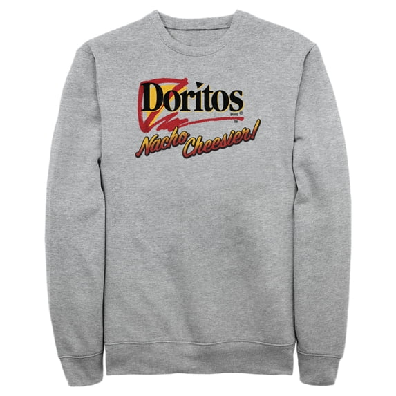 Men's Doritos Nacho Cheesier Retro Logo Sweatshirt Athletic Heather Large