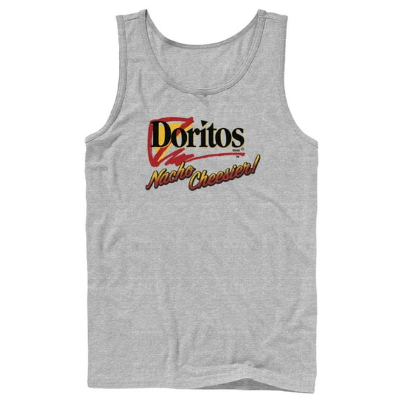 Men's Doritos Nacho Cheesier Retro Logo Tank Top Athletic Heather Small