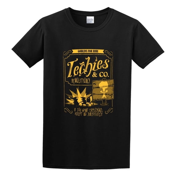 Men's Dota Parody Techies T-shirts Black S