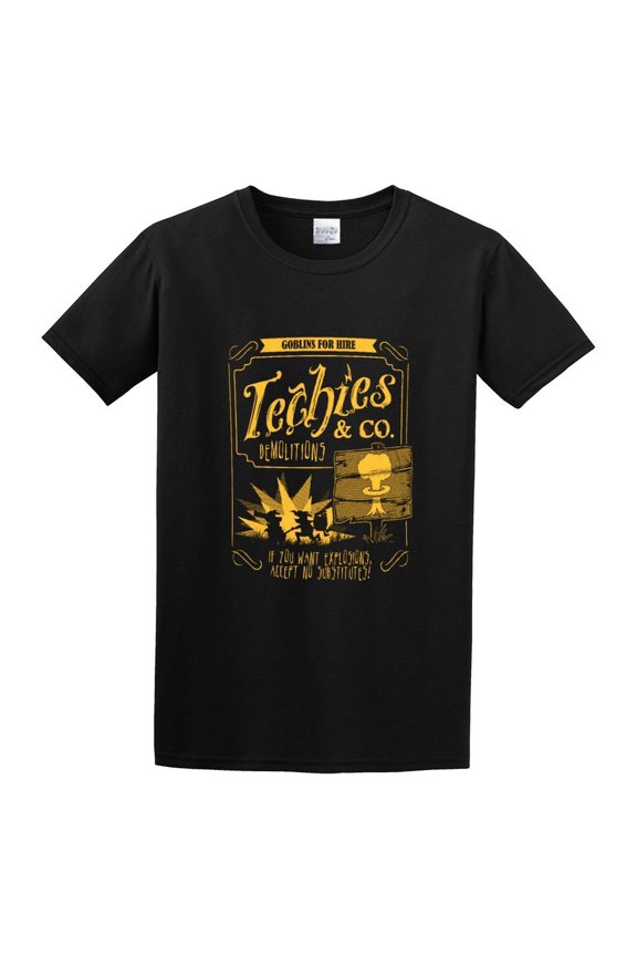 Men's Dota Parody Techies T-shirts Black XL