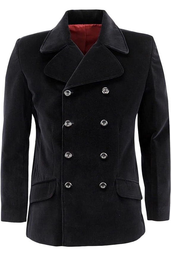 Men's Double Breasted Jacket Classic Wear Coat Black Velvet Jacket Dinner Party Wear Blazer&nbsp;