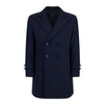 thumbnail image 1 of Men's Double Breasted Pea Coat Wool Blend Dress Jacket Peacoat, 1 of 5