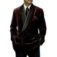 thumbnail image 1 of Men's Double Breasted Smoking Jackets Dinner Party Wear Smoking Jacket Burgundy Velvet Smoking Jackets&nbsp;, 1 of 5