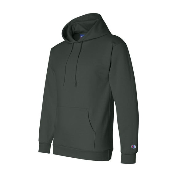 Men's Double Dry Action Fleece Pullover Hood, Dark Green - 2XL