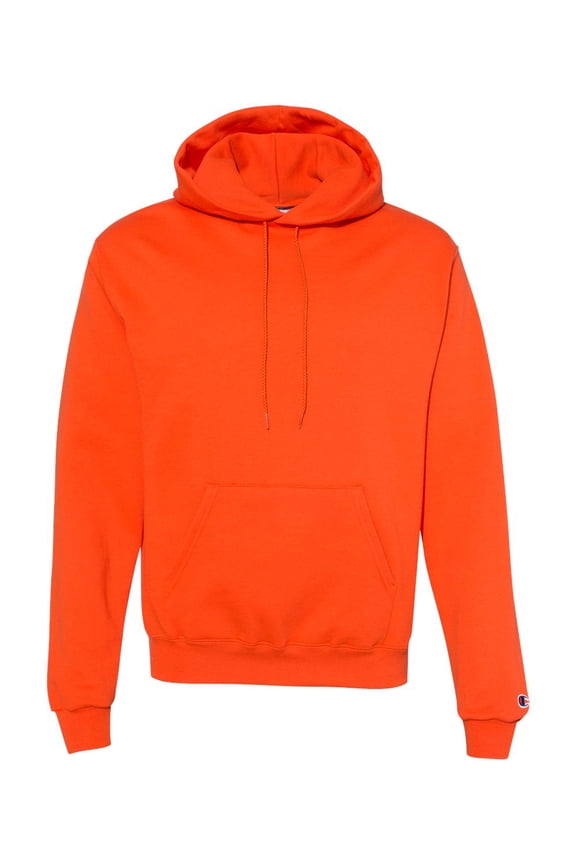 Men's Double Dry Action Fleece Pullover Hood, Orange - 2XL