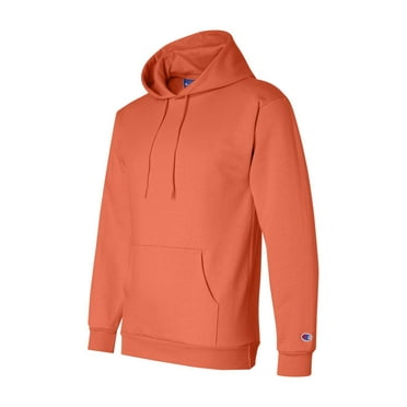 Men's Double Dry Action Fleece Pullover Hood, Orange - 3XL