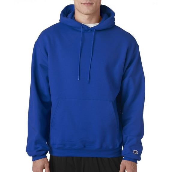 Men's Double Dry Action Fleece Pullover Hood, Royal Blue - 2XL
