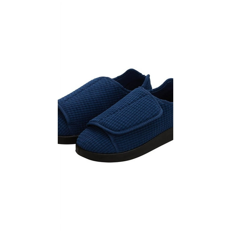 Men s Double Extra Wide Slip Resistant Slippers for Seniors 9