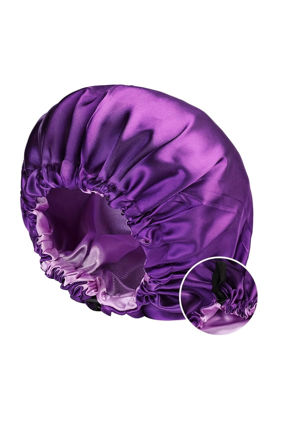 Men's Double-Layer Satin Sleep Cap with Adjustable Button Closure, Breathable & Soft Night Cap for Hair Protection