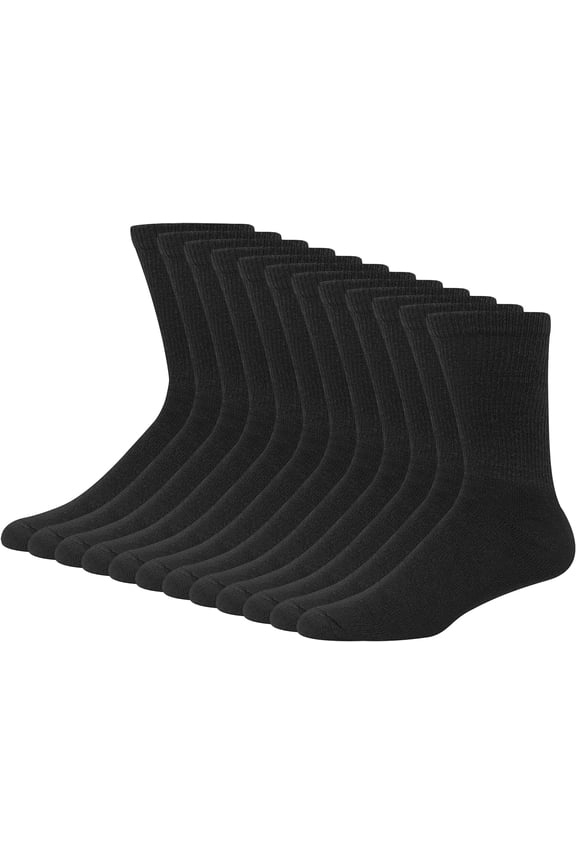 Men's Double Tough Crew Socks, 12-Pair Pack