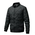 thumbnail image 1 of Men's Down Jacket Winter Lightweight Long Sleeve Full Zip Quilted Puffer Jacket Casual Loose Thicken Warm Outdoor Bomber Coats, 1 of 7