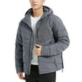 thumbnail image 1 of Men's Down Jacket hooded Water Resistant 5 Pockets Hooded Puffer Jacket Lightweight, 1 of 7