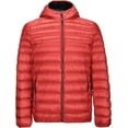 thumbnail image 1 of Men's Down Puffer Jacket Lightweight Hooded Packable Warm Winter Puffy Jackets Coat（Red, XL), 1 of 5