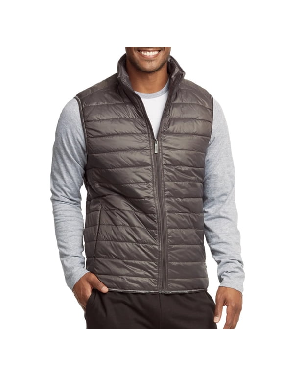 Men’s Down Puffer Vest with Zipper Pockets Lightweight S-3XL Packable Full Zip Up Running Warm Sleeveless Jacket Shell Outwear Fall Winter Menswear