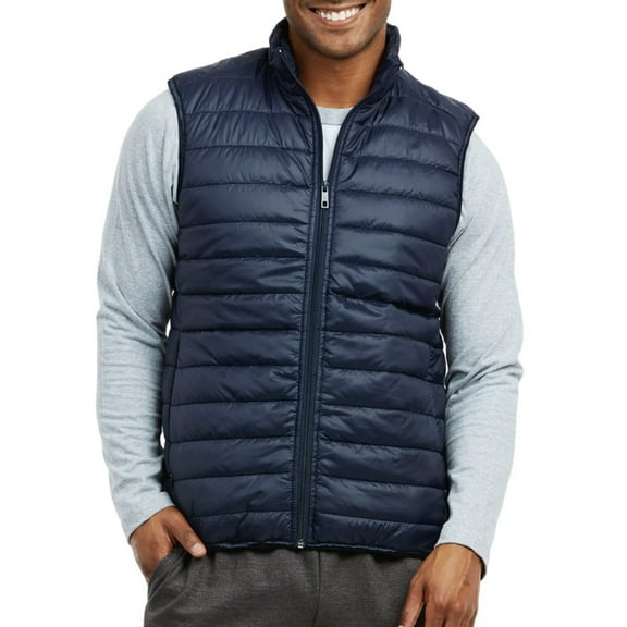 Men’s Down Puffer Vest with Zipper Pockets Lightweight S-3XL Packable Full Zip Up Running Warm Sleeveless Jacket Shell Outwear Fall Winter Menswear