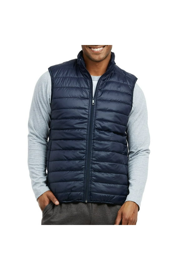 Men’s Down Puffer Vest with Zipper Pockets Lightweight S-3XL Packable Full Zip Up Running Warm Sleeveless Jacket Shell Outwear Fall Winter Menswear