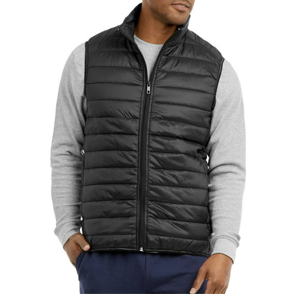 Men’s Down Puffer Vest with Zipper Pockets Lightweight S-3XL Packable Full Zip Up Running Warm Sleeveless Jacket Shell Outwear Fall Winter Menswear