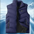 thumbnail image 1 of Men's Down Vest, Slim Fit Sleeveless Puffer Gilet with Stand Collar, Lightweight Quilted Insulated Vest for Casual Wear, 1 of 3
