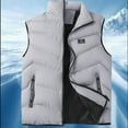 thumbnail image 1 of Men's Down Vest, Slim Fit Sleeveless Puffer Gilet with Stand Collar, Lightweight Quilted Insulated Vest for Casual Wear, 1 of 3