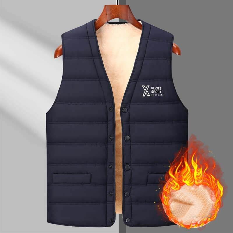 Men's Down-filled Cotton Vest with Thickened Lining - Walmart.com