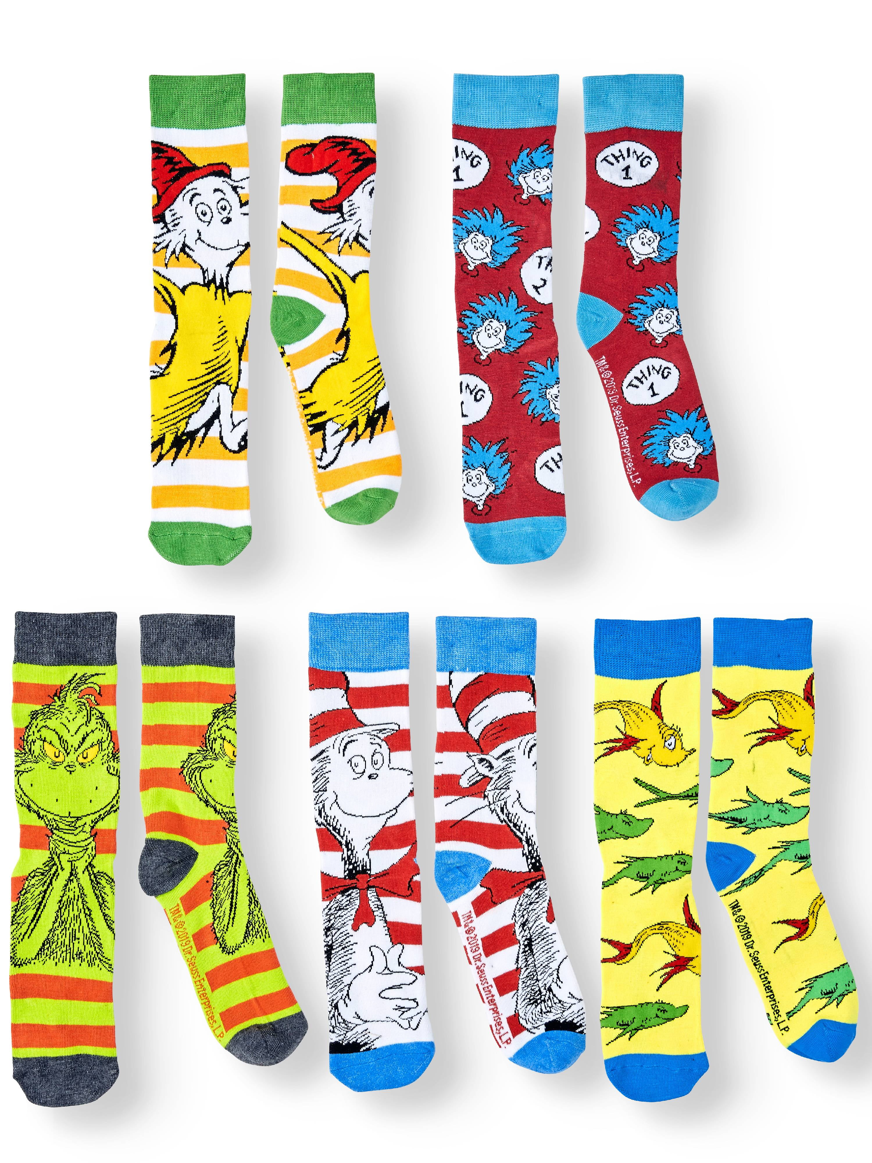 Men's Dr. Seuss 5-Pack Socks