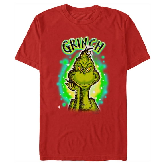 Men's Dr. Seuss Airbrush Grinch Graphic T-Shirt