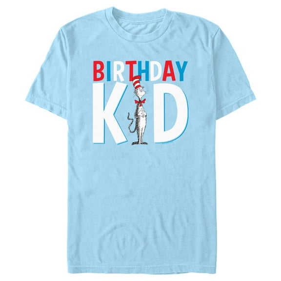 Men's Dr. Seuss Cat in the Hat Birthday Kid  Graphic T-Shirt