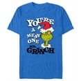 thumbnail image 1 of Men's Dr. Seuss Christmas Grinch You're a Mean One Portrait  Graphic T-Shirt, 1 of 5