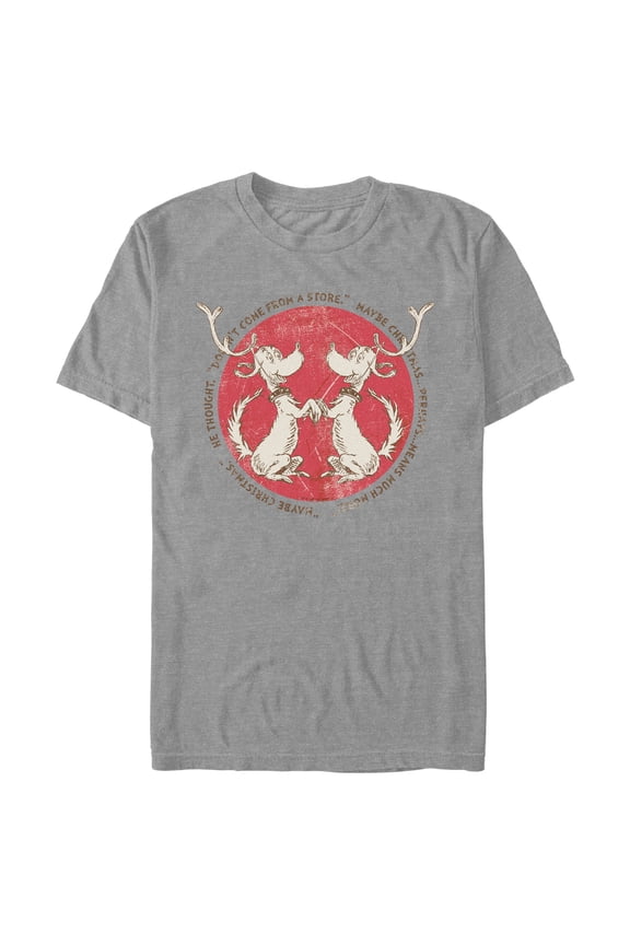 Men's Dr. Seuss Distressed Max Christmas Means Much More Quote Graphic T-Shirt