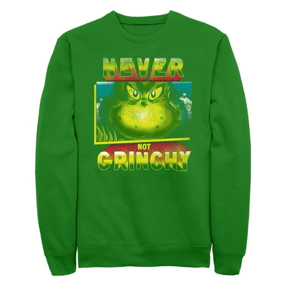 Men's Dr. Seuss Distressed Never Not Grinchy Sweatshirt