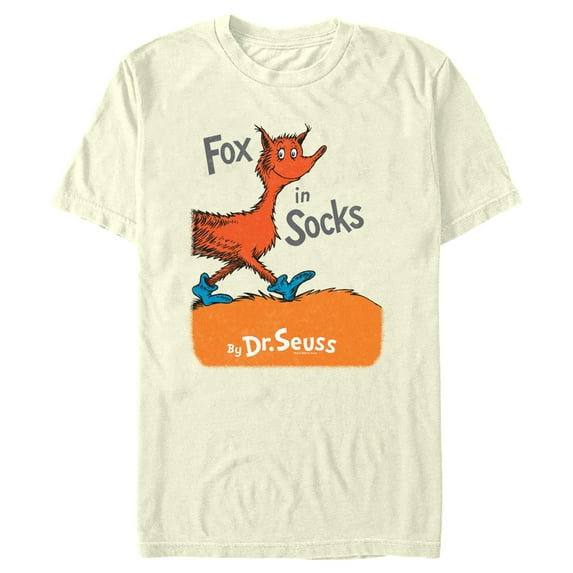 Men's Dr. Seuss Fox in Socks Book Cover Graphic T-Shirt