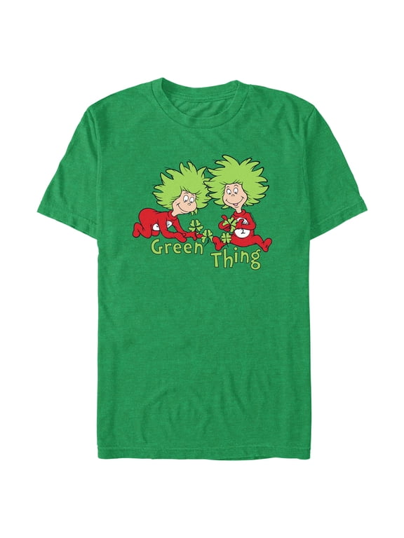 Men's Dr. Seuss Green Thing 1 and Thing 2 Graphic T-Shirt