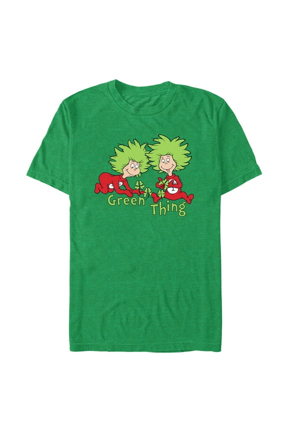 Men's Dr. Seuss Green Thing 1 and Thing 2 Graphic T-Shirt